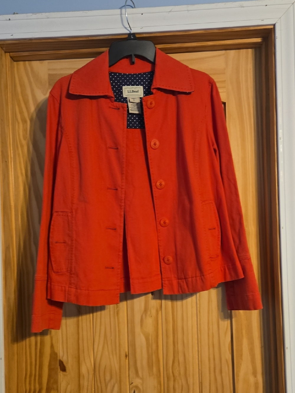 L.L. Bean Women's Red Button-Up Jacket